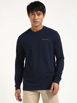 Tommy Hilfiger - Mens Blue Solid T-Shirt