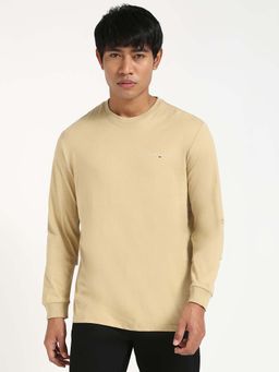 Tommy Hilfiger - Mens Beige Solid T-Shirt