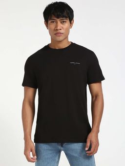 Tommy Hilfiger - Mens Black Solid T-Shirt