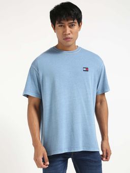 Tommy Hilfiger - Mens Blue Solid T-Shirt