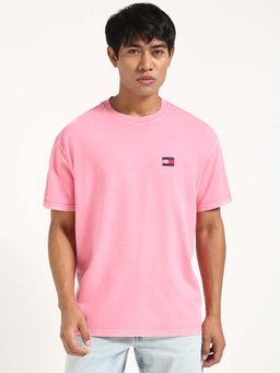 Tommy Hilfiger - Mens Pink Solid T-Shirt