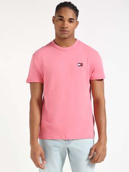 Tommy Hilfiger - Mens Pink Solid T-Shirt