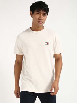 Tommy Hilfiger - Mens Beige Solid T-Shirt