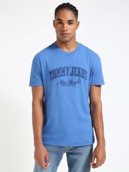 Tommy Hilfiger - Mens Blue Embroidered T-Shirt