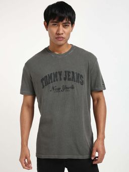 Tommy Hilfiger - Mens Grey Embroidered T-Shirt
