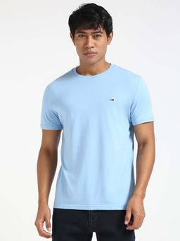 Tommy Hilfiger - Mens Blue Solid T-Shirt
