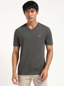 Tommy Hilfiger - Mens Grey Solid T-Shirt