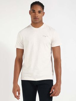 Tommy Hilfiger - Mens Beige Solid T-Shirt