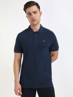 Tommy Hilfiger - Mens Navy Blue Solid Polo T-Shirt