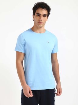 Tommy Hilfiger - Mens Blue Solid T-Shirt