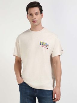 Tommy Hilfiger - Mens Beige Printed T-Shirt