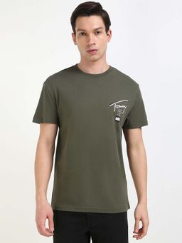 Tommy Hilfiger - Mens Green Printed T-Shirt
