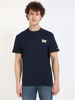 Tommy Hilfiger - Mens Navy Blue Typography T-Shirt