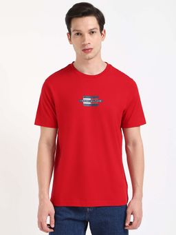 Tommy Hilfiger - Mens Red Solid T-Shirt