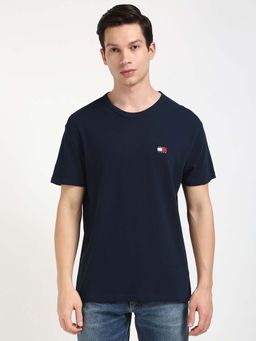 Tommy Hilfiger - Mens Navy Blue Solid T-Shirt