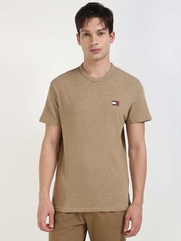 Tommy Hilfiger - Mens Brown Solid T-Shirt