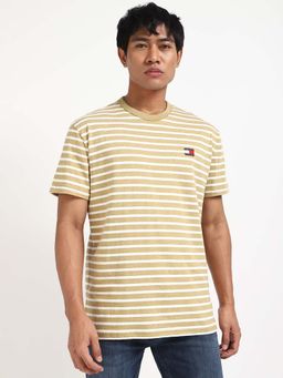 Tommy Hilfiger - Mens Light Beige Stripes T-Shirt