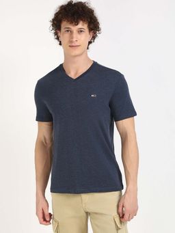 Tommy Hilfiger - Mens Navy Blue Solid T-Shirt