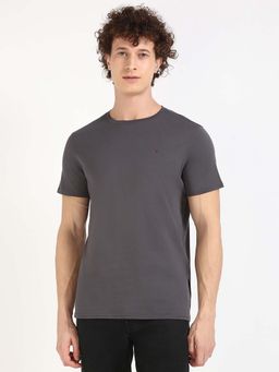 Tommy Hilfiger - Mens Grey Solid T-Shirt