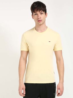 Tommy Hilfiger - Mens Yellow Solid T-Shirt