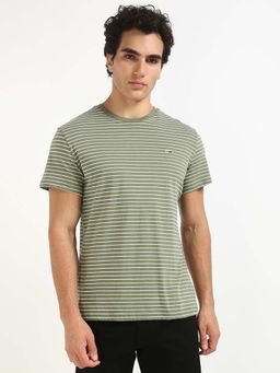 Tommy Hilfiger - Mens Green Stripes T-Shirt