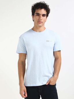 Tommy Hilfiger - Mens Blue Solid T-Shirt