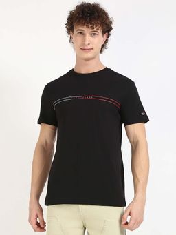 Tommy Hilfiger - Mens Black Solid T-Shirt