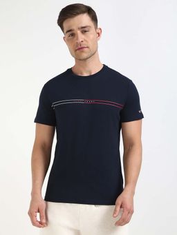 Tommy Hilfiger - Mens Navy Blue Solid T-Shirt