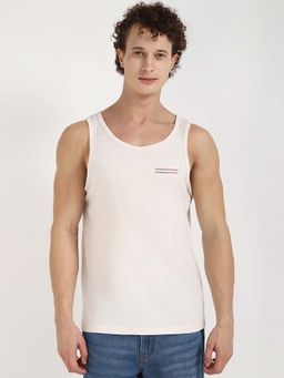 Tommy Hilfiger - Mens Beige Solid Tank Top
