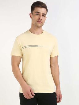 Tommy Hilfiger - Mens Yellow Solid T-Shirt