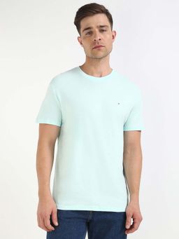 Tommy Hilfiger - Mens Green Solid T-Shirt
