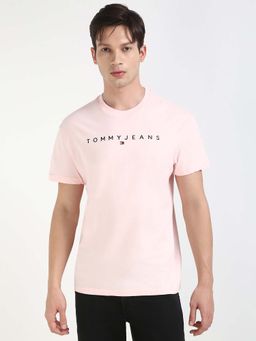 Tommy Hilfiger - Mens Pink Solid T-Shirt