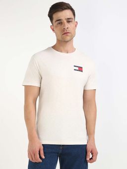 Tommy Hilfiger - Mens Off White Solid T-Shirt