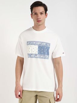 Tommy Hilfiger - Mens White Printed T-Shirt