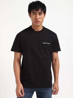 Tommy Hilfiger - Mens Black Typography T-Shirt