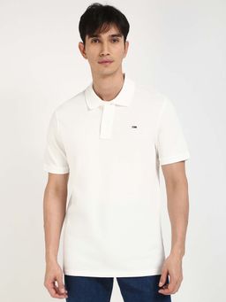 Tommy Hilfiger - Mens White Solid Polo T-Shirt