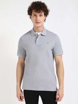 Tommy Hilfiger - Mens Grey Solid Polo T-Shirt