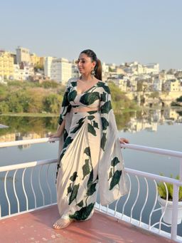 SEW - Ivory And Green Printed Co-Ord (Set of 2)