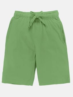 KiddoPanti - Green Boys Knee Length Basic Shorts