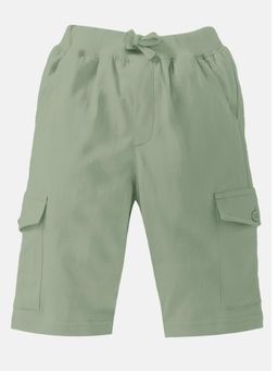KiddoPanti - Grey Boys Knee Length Cargo Shorts