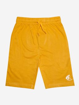 KiddoPanti - Mustard Boys Knit Knee Length Basic Shorts