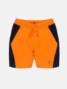 KiddoPanti - Orange Boys Side Cut and Sew Shorts
