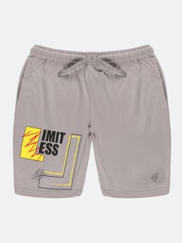 KiddoPanti - Grey Boys Limitless Printed Knit Shorts