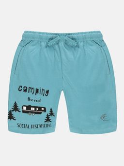 KiddoPanti - Boys Camping Printed Knit Shorts