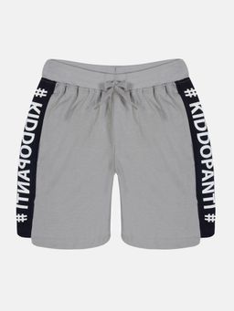 KiddoPanti - Grey Boys Cut and Sew Knee Length Shorts