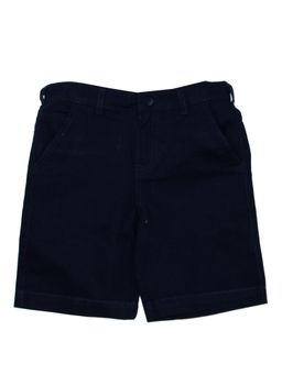 KiddoPanti - Navy Blue Boys Formal Solid Shorts