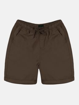 KiddoPanti - Brown Boys Basic Roll Up Shorts