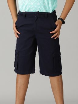 KiddoPanti - Boys Cotton Twill Knee Length Cargo Shorts