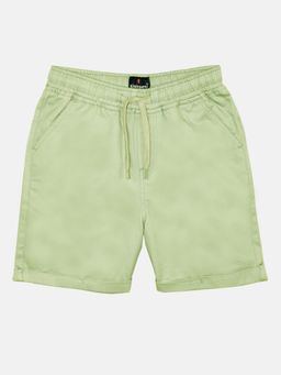 KiddoPanti - Green Boys Basic Roll Up Shorts
