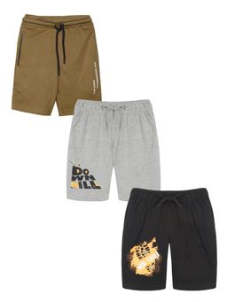 KiddoPanti - Boys Knit Shorts (Pack Of 3)
